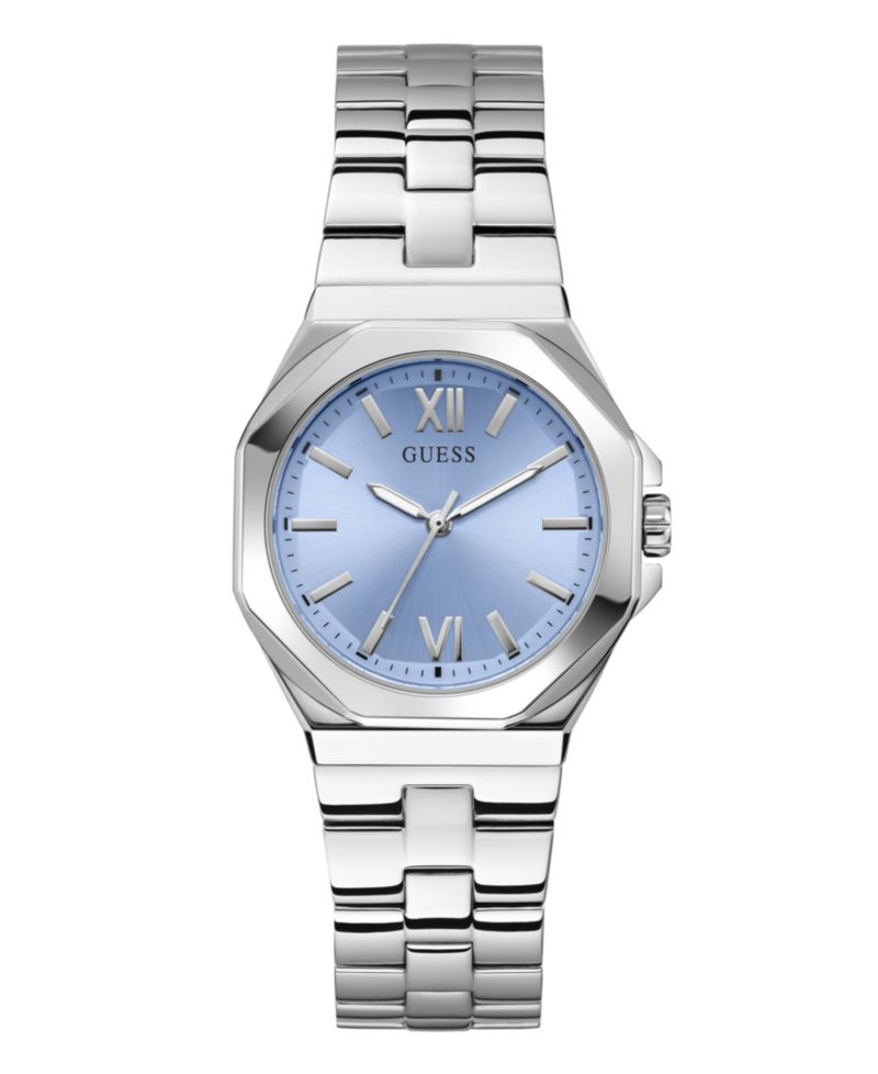 Women's Analog Silver-Tone Stainless Steel Watch, 34mm
