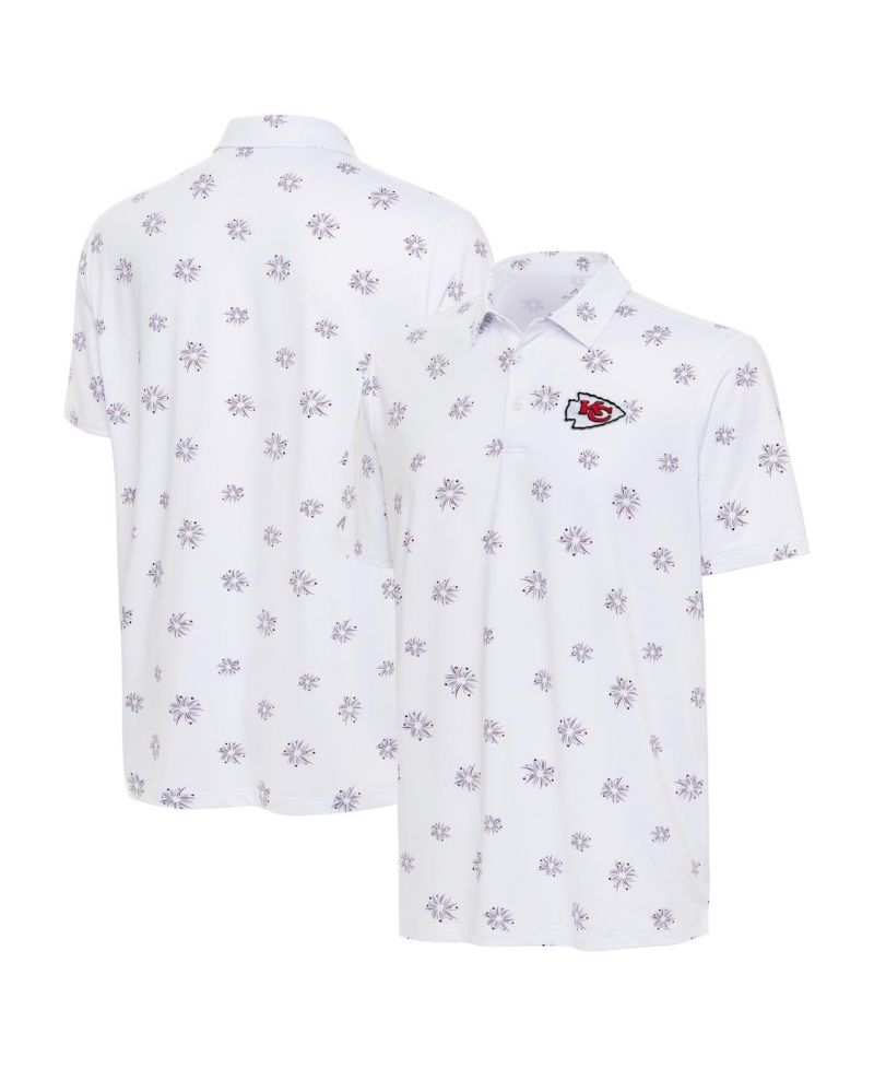 Men's White Kansas City Chiefs Fireworks Polo