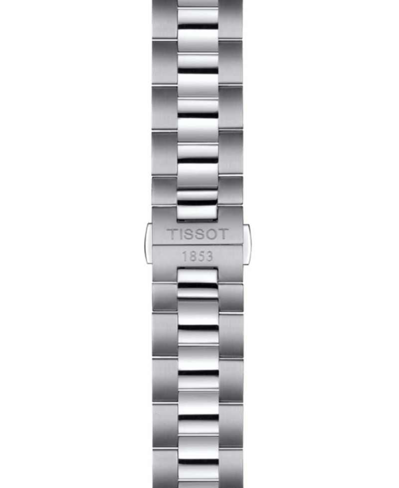 Men's Swiss Automatic T-Classic Gentleman Powermatic 80 Silicium Stainless Steel Bracelet Watch 40mm