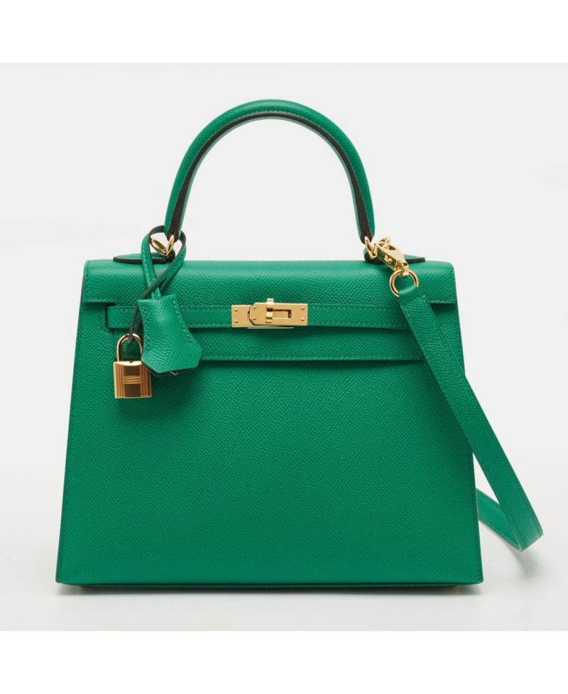 Pre-Owned HERMES Women's Saut Barenia Leather Shoulder Bag