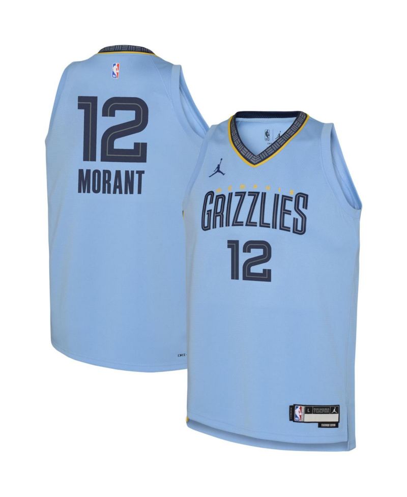 Big Boys and Girls Ja Morant Blue Memphis Grizzlies 2022/23 Swingman Jersey - Statement Edition