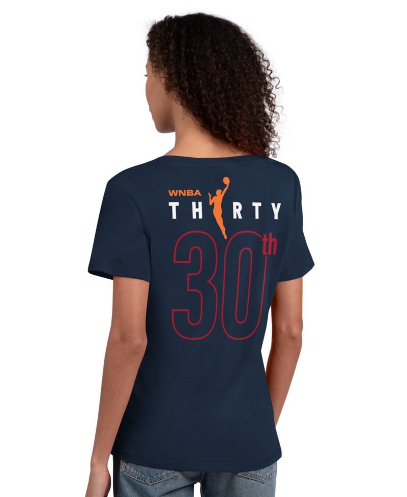 Women's Navy Indiana Fever WNBA 30th Anniversary Scoop Neck T-Shirt
