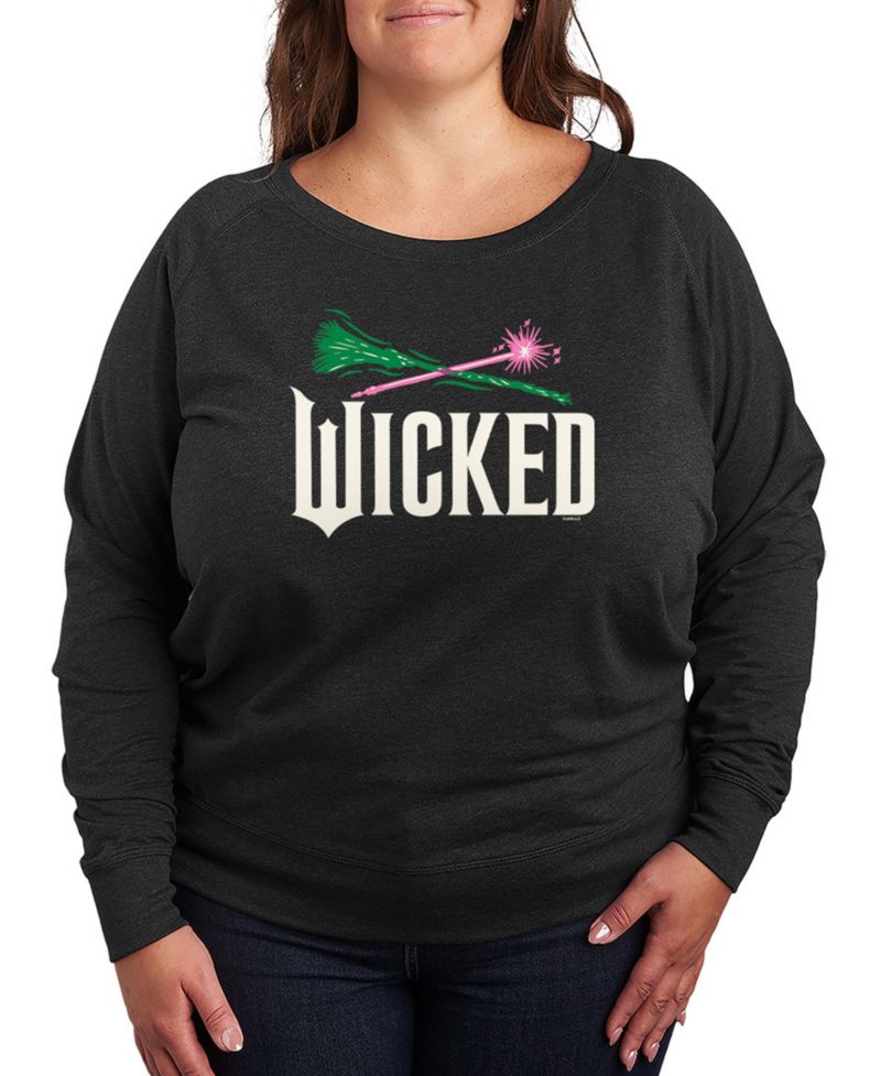 Plus Size Wicked French Terry Long-Sleeve Pullover Top