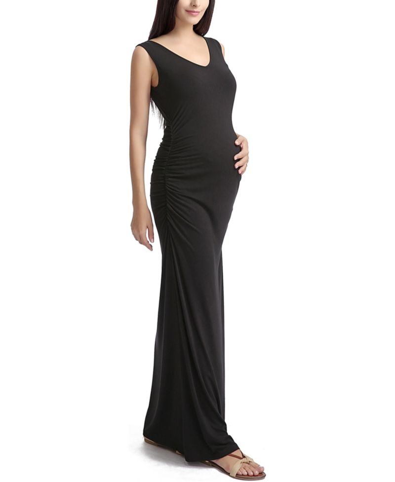 Women's V-Necl Lace Back Maxi Dress