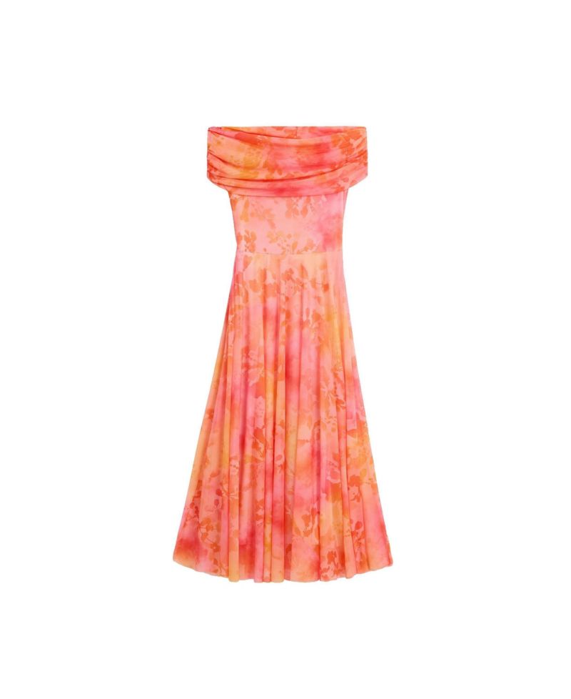 Women's Floral Long Mesh Dress