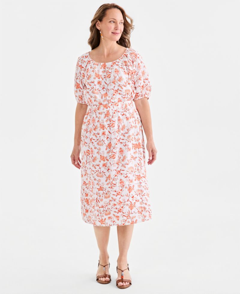 Women's Printed Gauze Bubble Top
