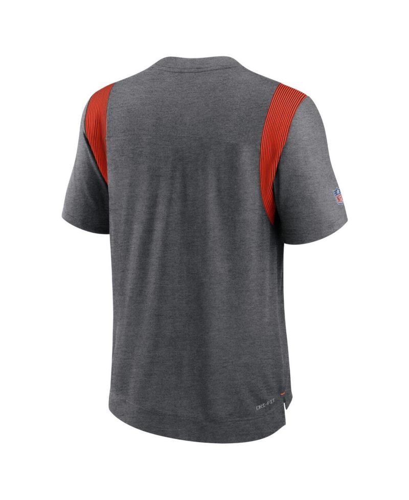 Men's Heather Charcoal Cleveland Browns Sideline Tonal Logo Performance Player T-shirt