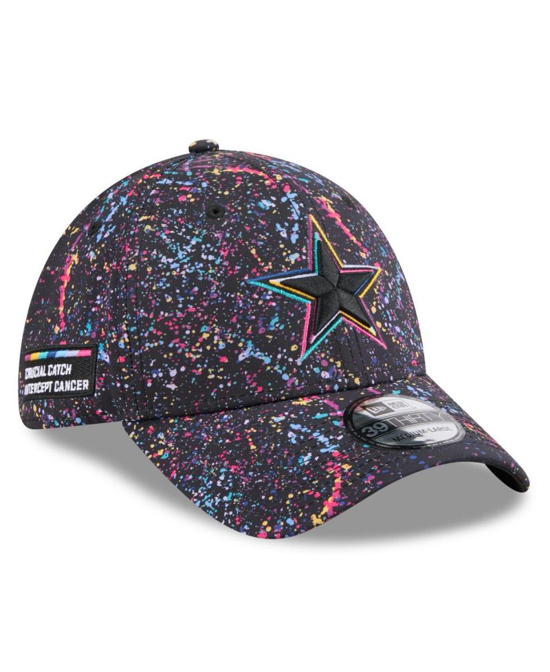 Men's Black Dallas Cowboys 2025 NFL Crucial Catch 39THIRTY Flex Hat