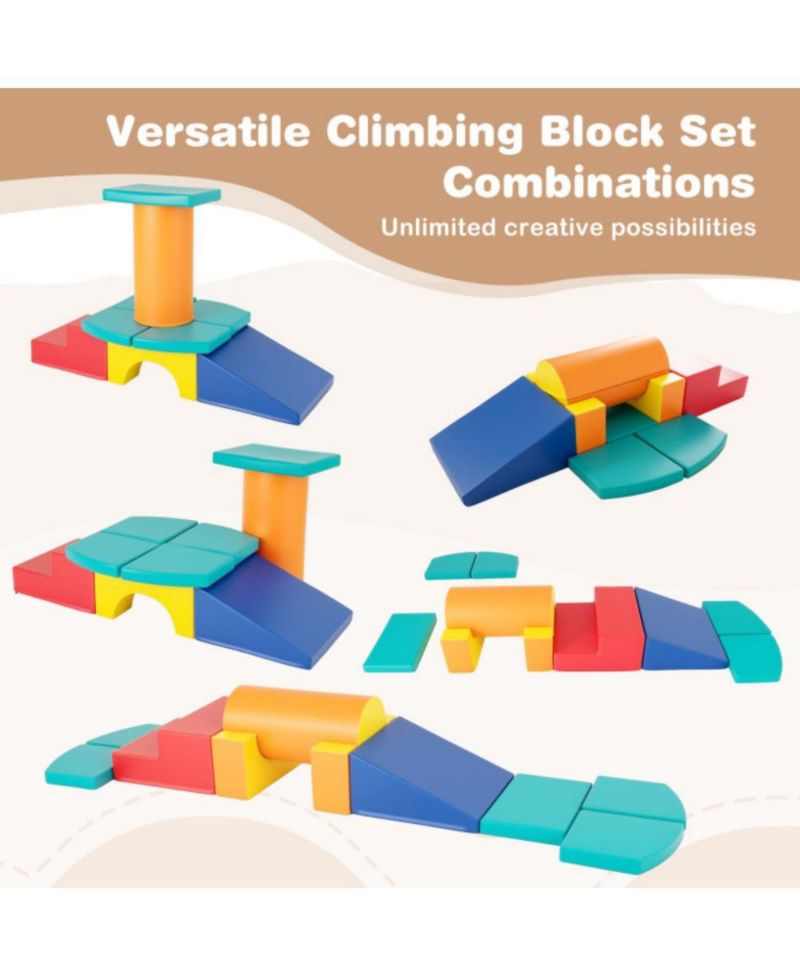 10 Piece Soft Foam Climbing Blocks Set