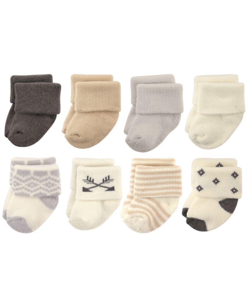 Baby Boys Hudson Unisex Plush Terry 8-Pair Socks
