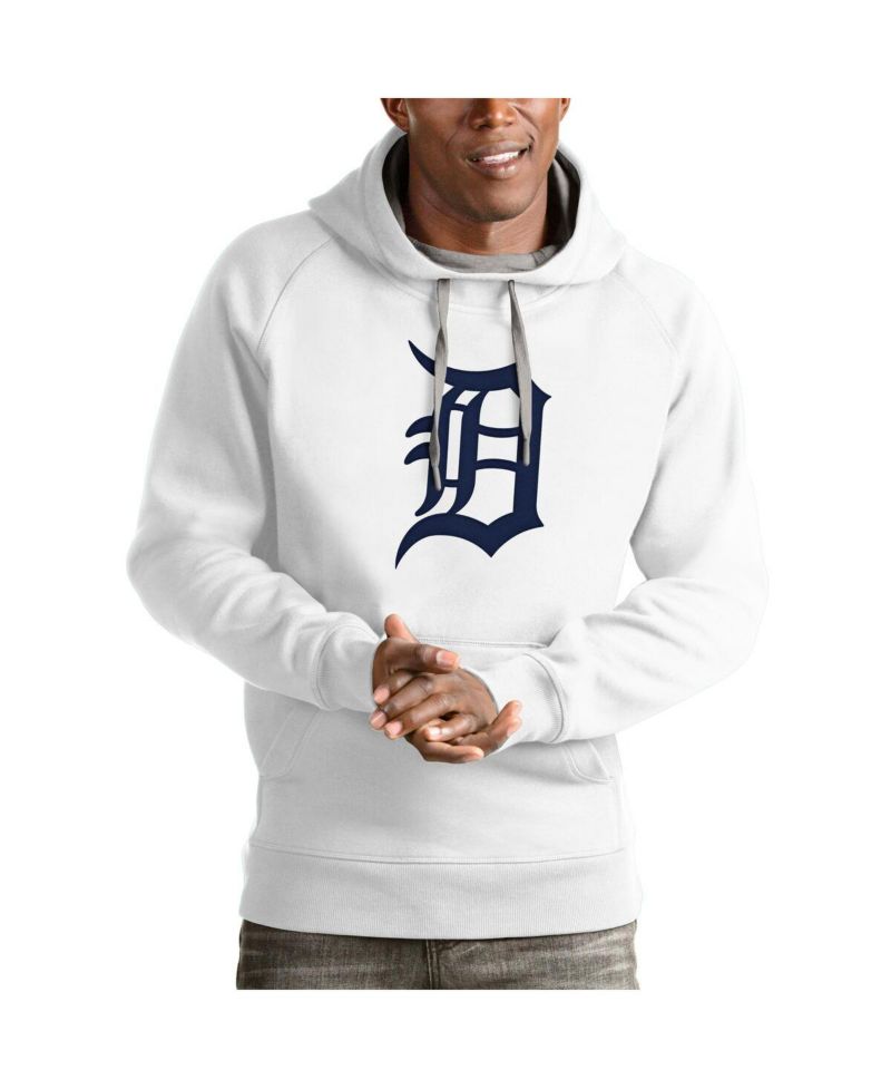 Men's White Detroit Tigers Victory Pullover Team Logo Hoodie