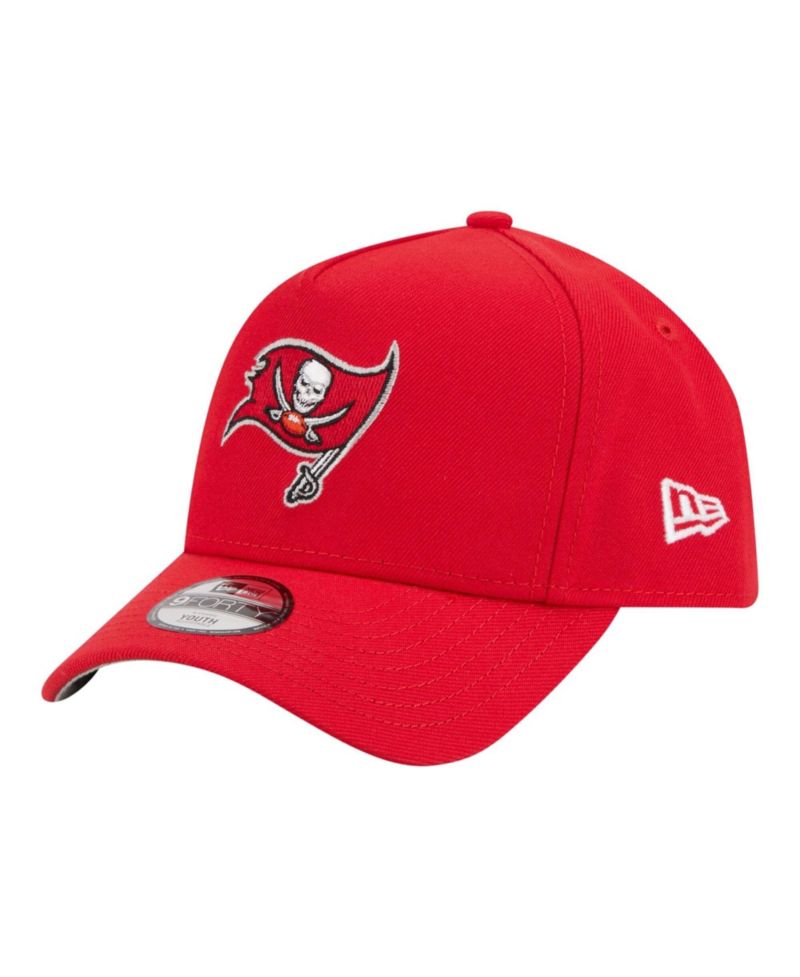 Big Boys and Girls Red Tampa Bay Buccaneers 9FORTY A-Frame Adjustable Hat
