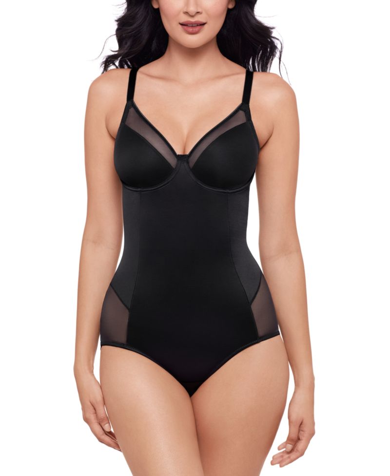 Women's Sexy Sheer Shaping Padded-Cup Bodysuit 2763