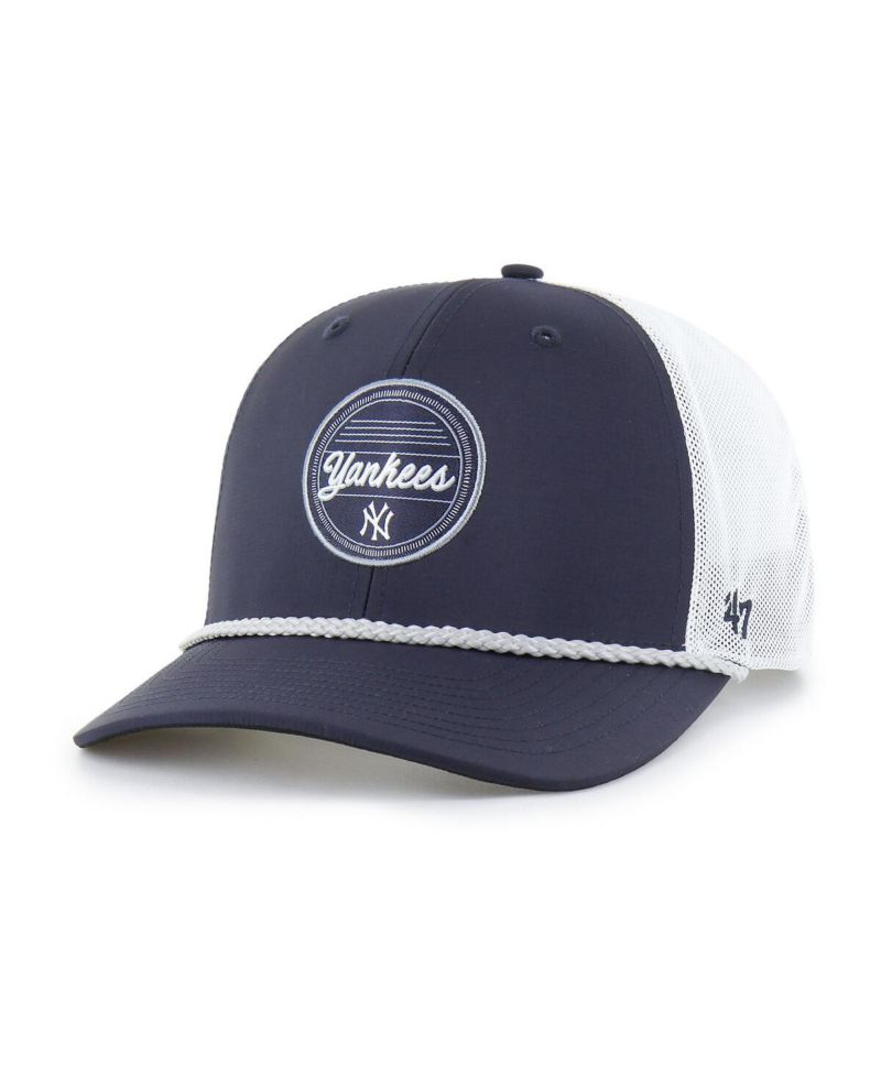 Men's Navy/White New York Yankees Fairway Trucker Adjustable Hat