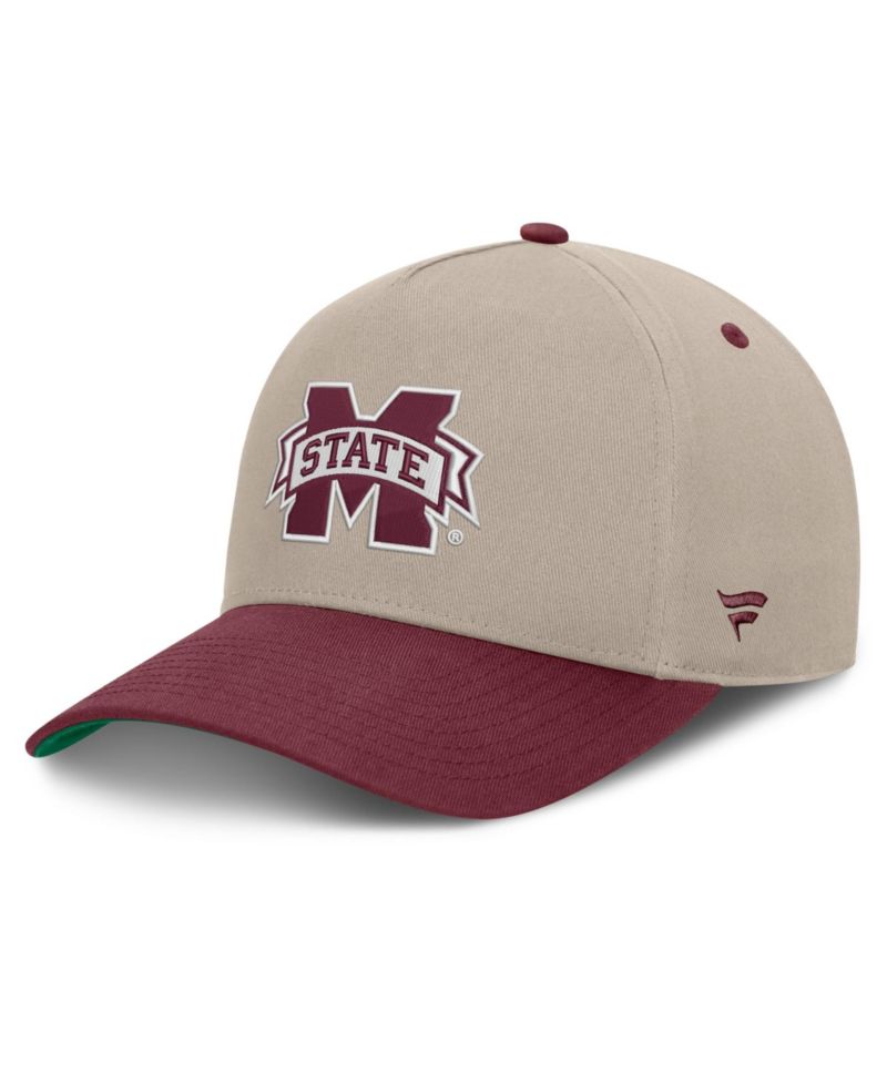 Men's Stone/Maroon Mississippi State Bulldogs Veteran Two-Tone Adjustable Hat