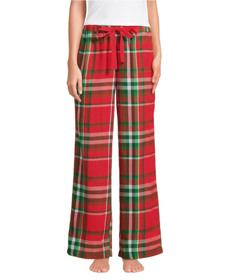 Women's Tall Flannel Wide Leg Sleep Pants