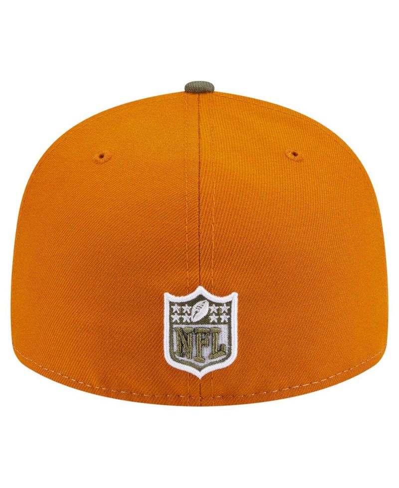 Men's Olive/Brown Philadelphia Eagles Two-Tone Color Pack Split Panel 59FIFTY Fitted Hat