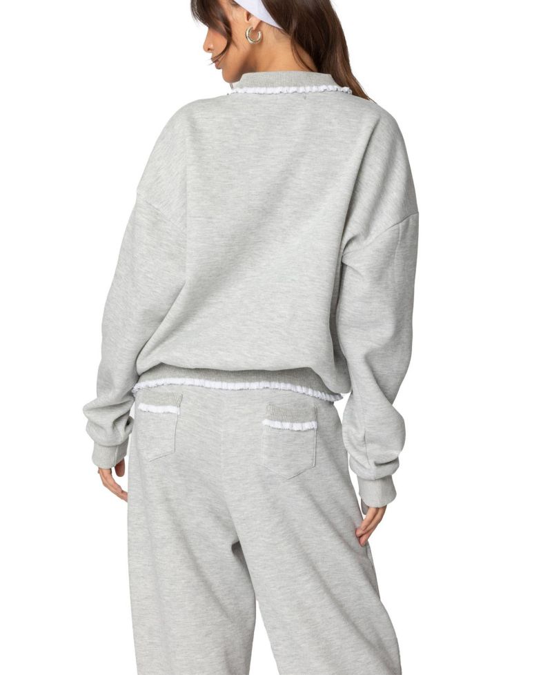 Women's Ashtin Ruffle Trim Sweatshirt