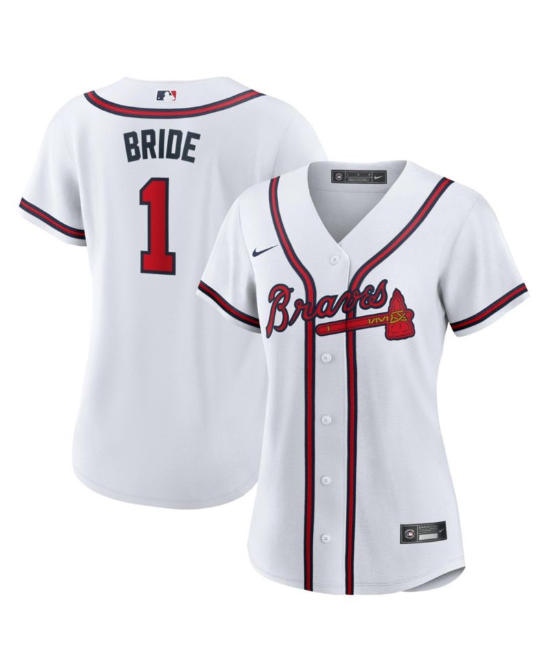 Women's Atlanta Braves V-Neck Short-Sleeve Jersey