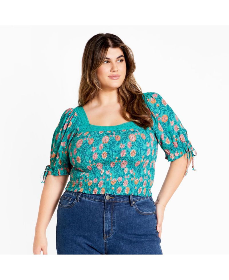 Plus Size Aurora Print Top