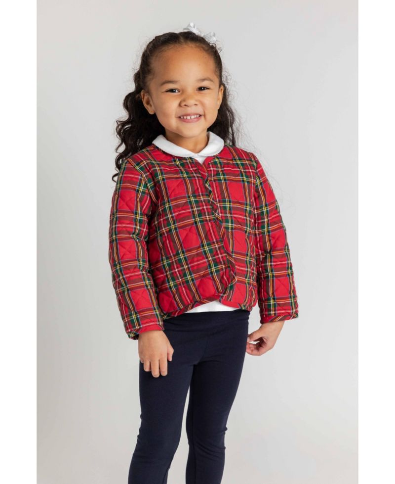 Girls (4-6X) Plaid Quilted Jacket