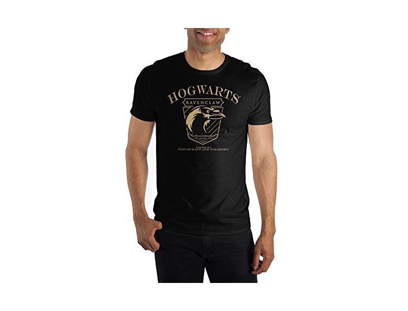 Big & Tall Ravenclaw Hogwarts House Black Short Sleeve Shirt-4XL