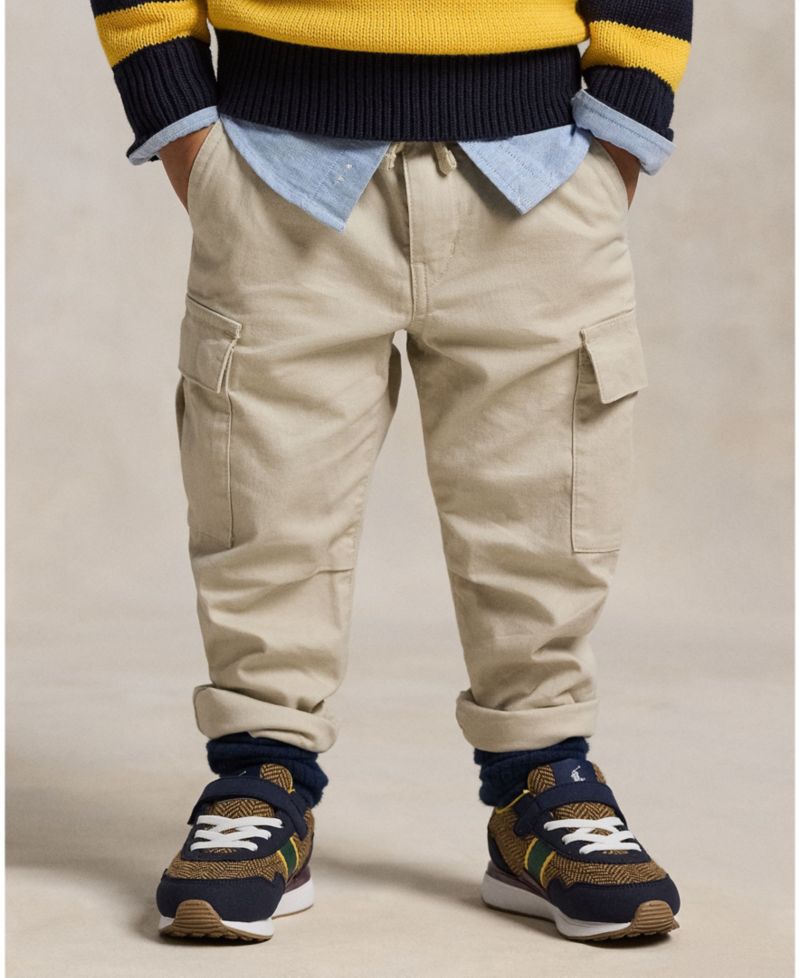Toddler and Little Boys Stretch Chino Cargo Pant