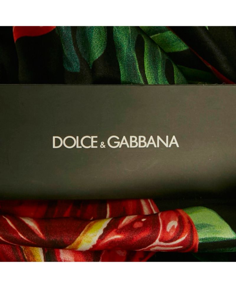Women's Pre-Owned Dolce and Gabbana Black Printed Satin Silk One-Shoulder Tie-Up Detail Midi Dress