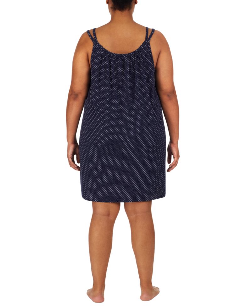 Cotton Knit Double-Strap Nightgown