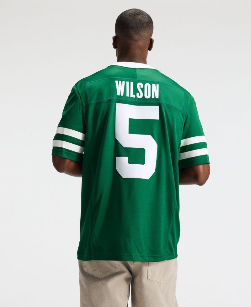 Men's Garrett Wilson Green New York Jets Vapor F.U.S.E. Stitched Limited Jersey