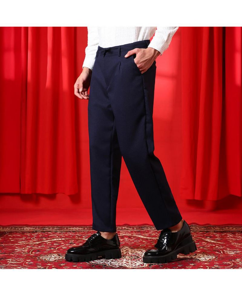 Men's Prussian Blue Tailored Trousers