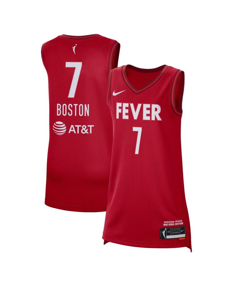 Men's and Women's Aliyah Boston Red Indiana Fever Rebel Edition Player Jersey