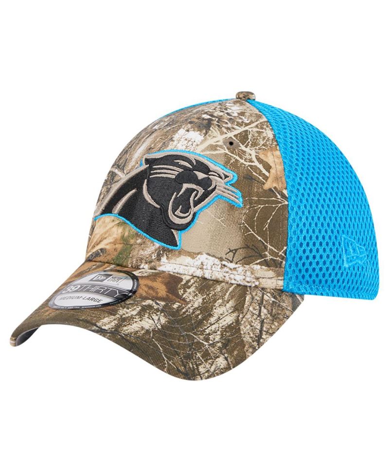 Men's Realtree Camo/Blue Carolina Panthers Active 39THIRTY Flex Hat