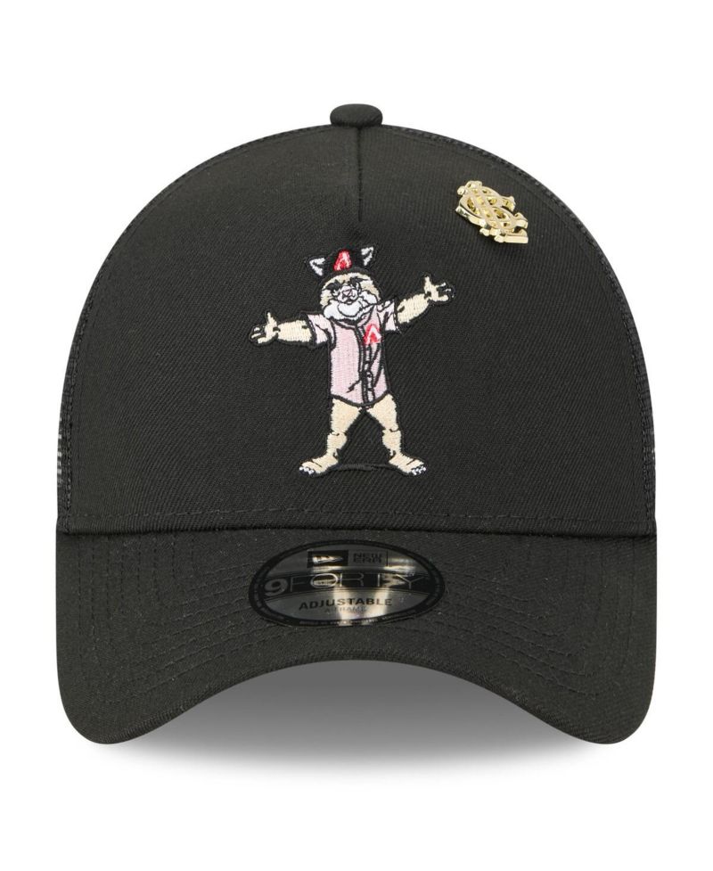 Men's Black Arizona Diamondbacks 2025 Big League Chew A-Frame 9FORTY Adjustable Trucker Hat