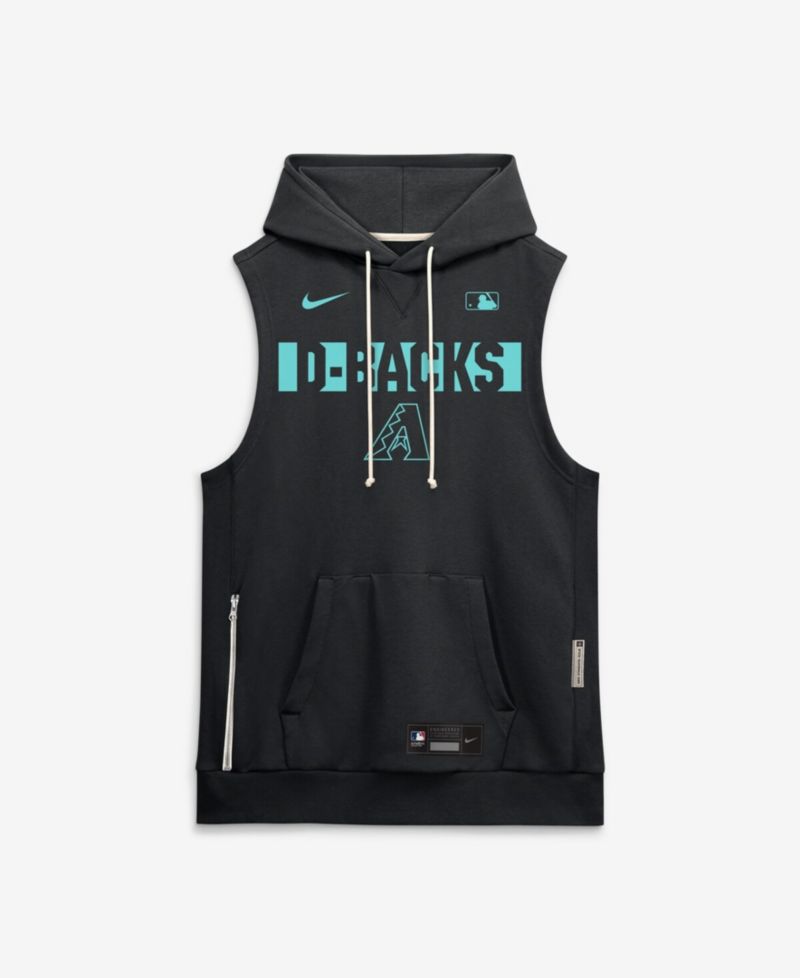 Men's Black Arizona Diamondbacks Authentic Collection Standard Issue Dri-FIT Sleeveless Hoodie