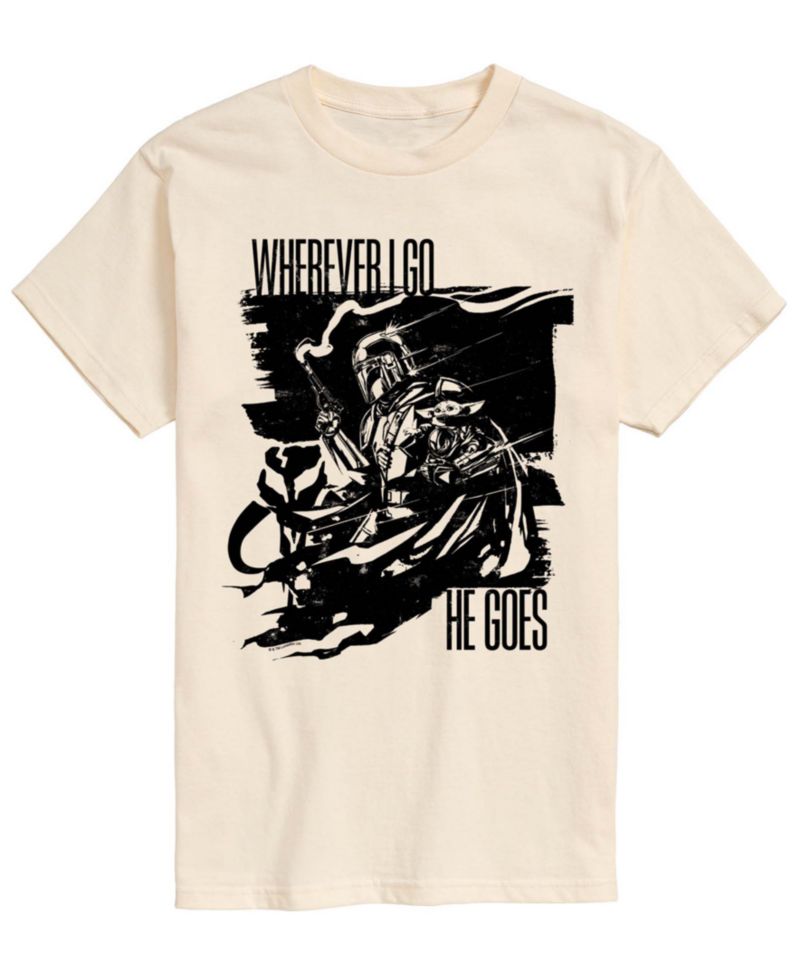 Men's The Mandalorian & Grogu Wherever I Go Graphic T-Shirt