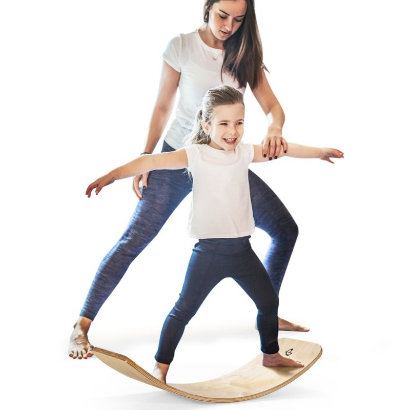 Wooden Wobble Balance Board Kids Adult 35'' Rocker Toy Support 660LBS