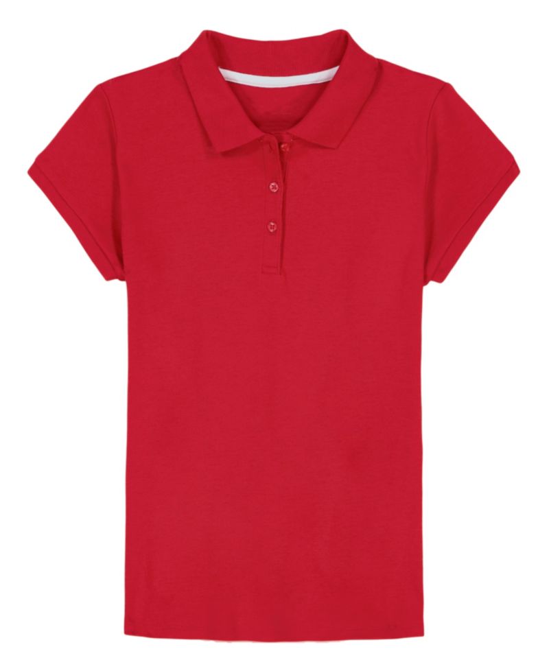 Little Girls Short Sleeve Interlock Polo Shirt