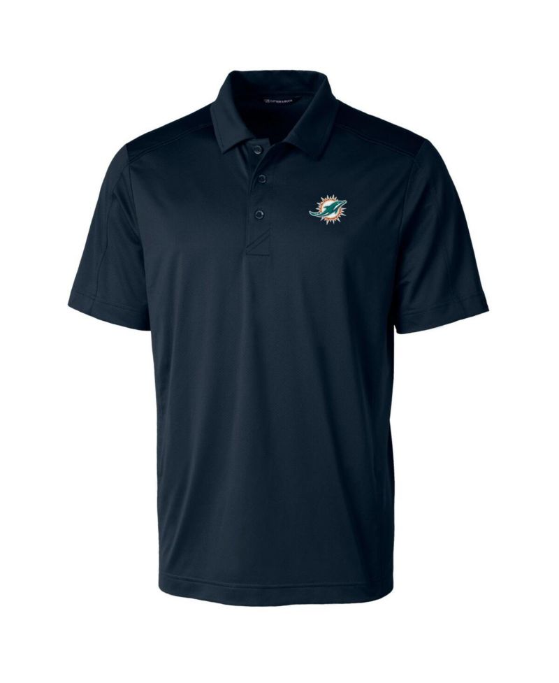Men's Navy Miami Dolphins Prospect Textured Stretch Polo