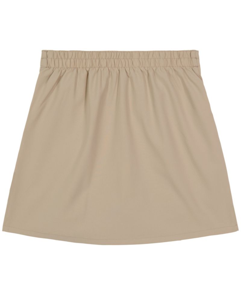 Little Girls Uniform Button Pockets Elastic Waist Scooter Skorts