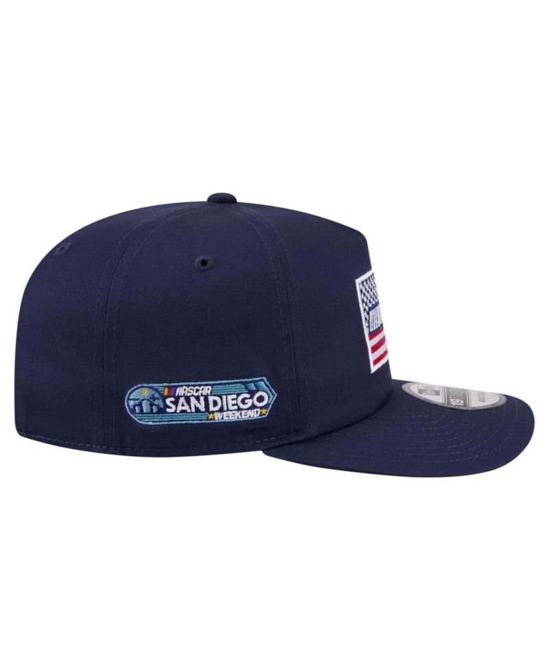 Men's Navy NASCAR Race The Base American Flag 19TWENTY Adjustable Hat