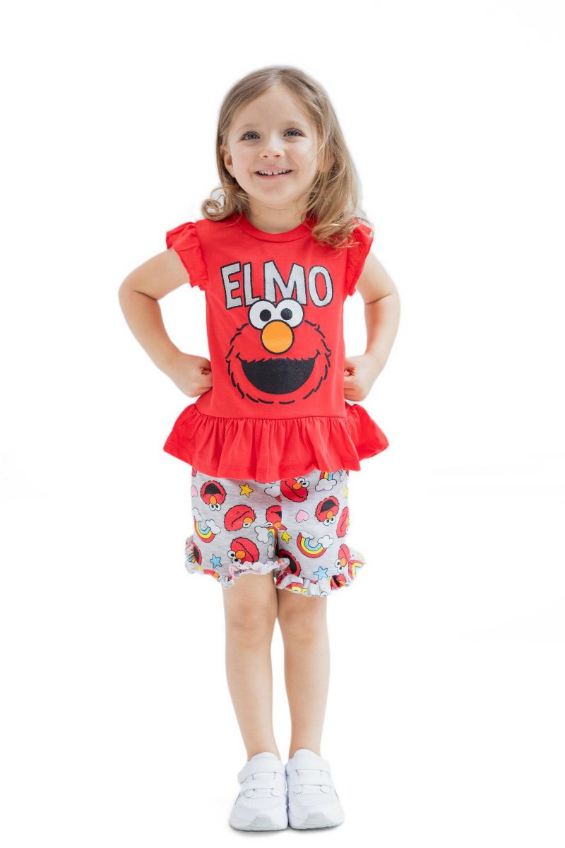 Little Girls 2-Piece T-Shirt and French Terry Shorts Set