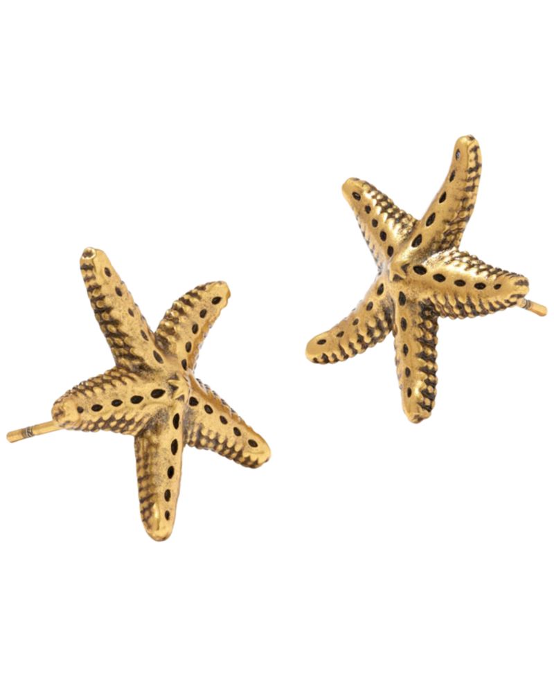 Gold-Tone Parker Starfish Metal Stud Earrings