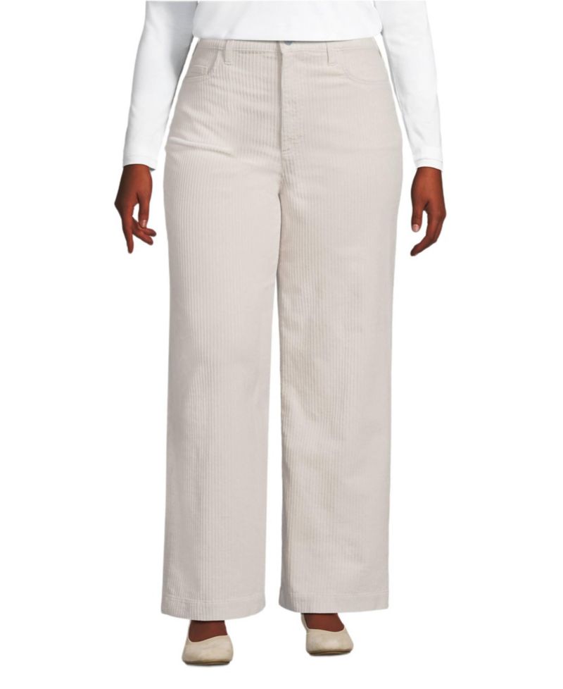 Women's High Rise Wide Leg Corduroy Pants