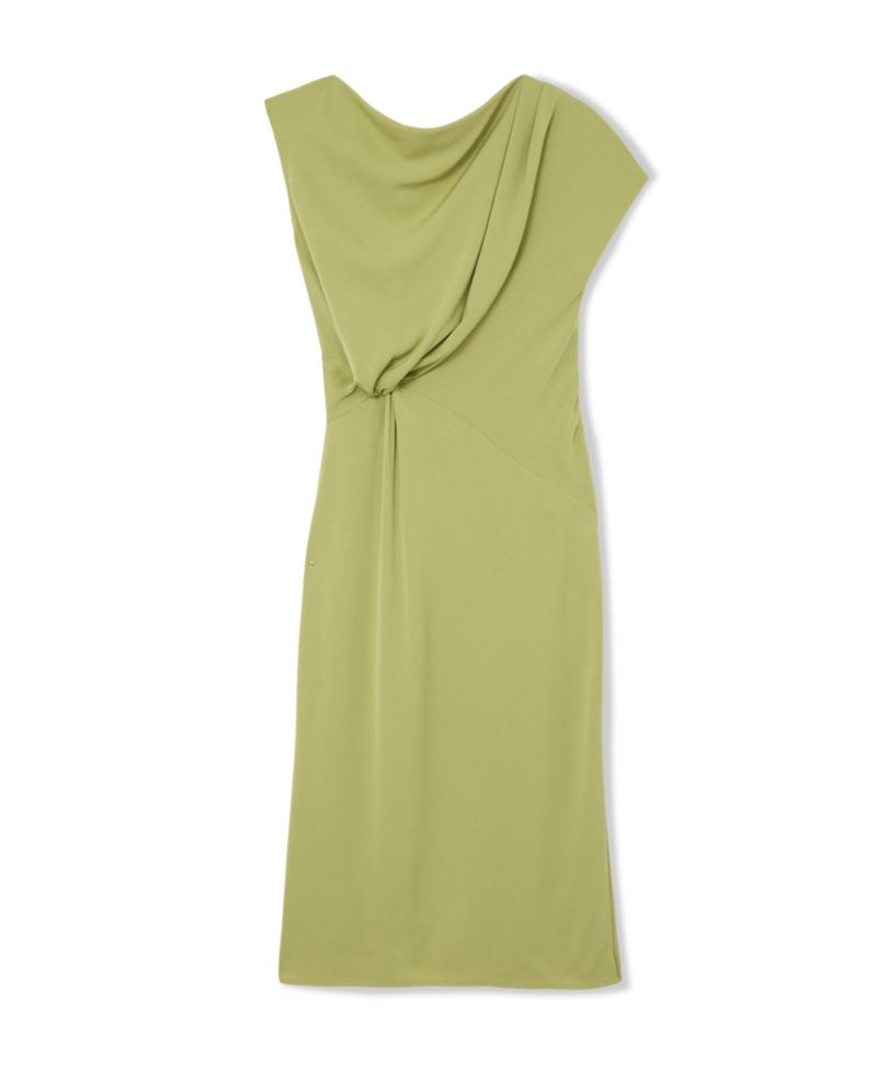 Women's Beth Asymmetric Tuck Detail Midi Dress
