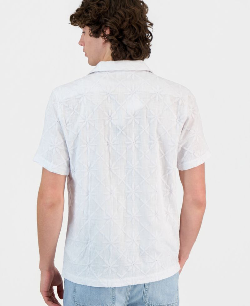 Men's Mosley Woven Eyelet Short-Sleeve Shirt