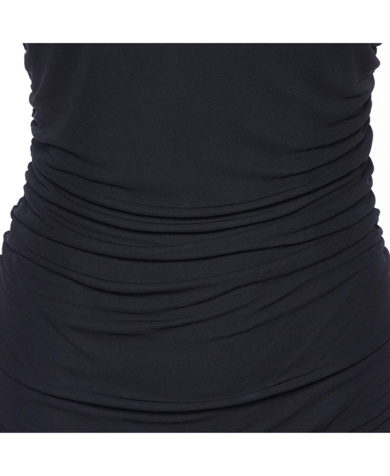 Women's Versace Ruched Crepe Sleeveless Top with Ring Detail