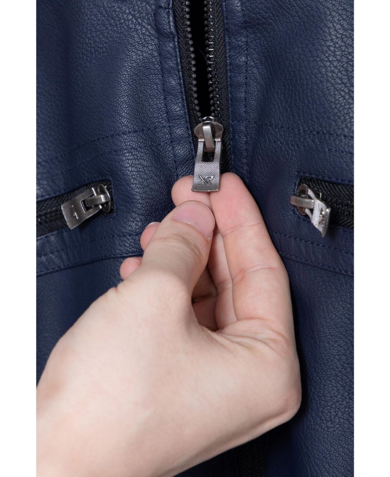 Boys Hooded Moto PU Leather Jacket With Lining