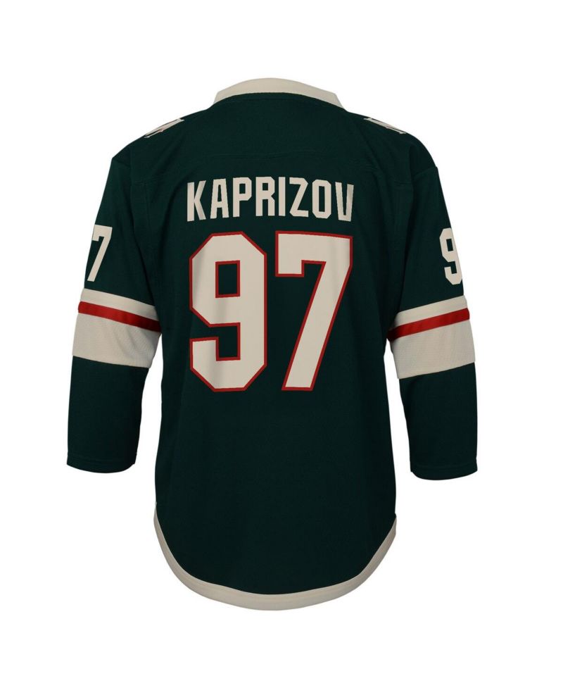 Youth Boys and Girls Kirill Kaprizov Green Minnesota Wild Home Replica Player Jersey