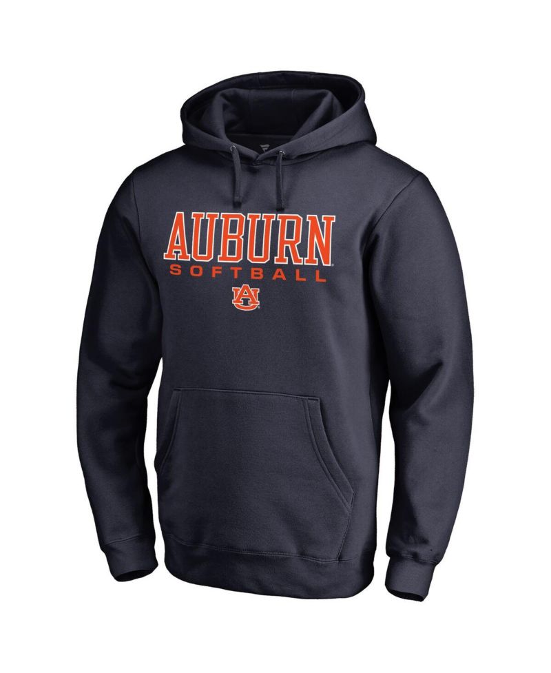 Men's Navy Auburn Tigers True Sport Softball Pullover Hoodie